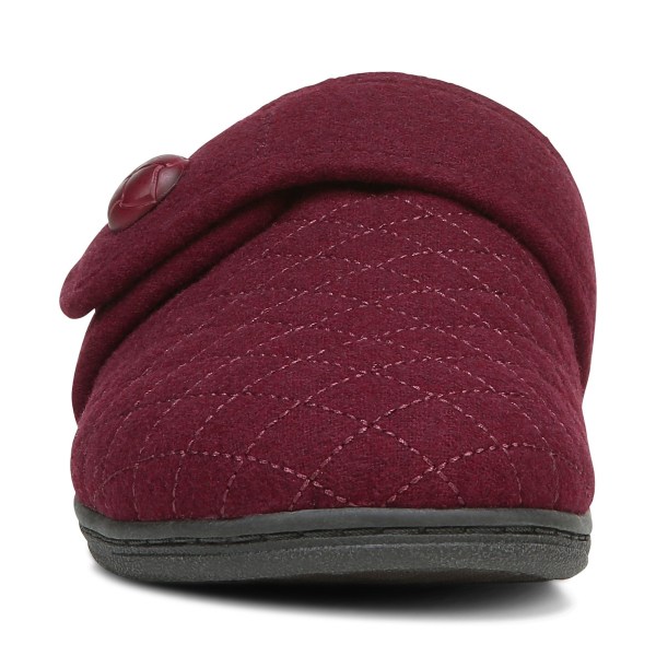 Vionic Slippers Ireland - Carlin Slipper Burgundy - Womens Shoes In Store | BTQYC-4915